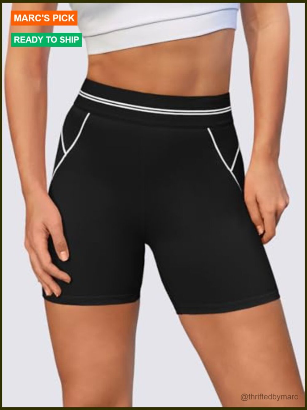 Buttery Soft High Waisted Biker Shorts 6" - Workout Yoga Gym Athletic - Picture 2 of 7